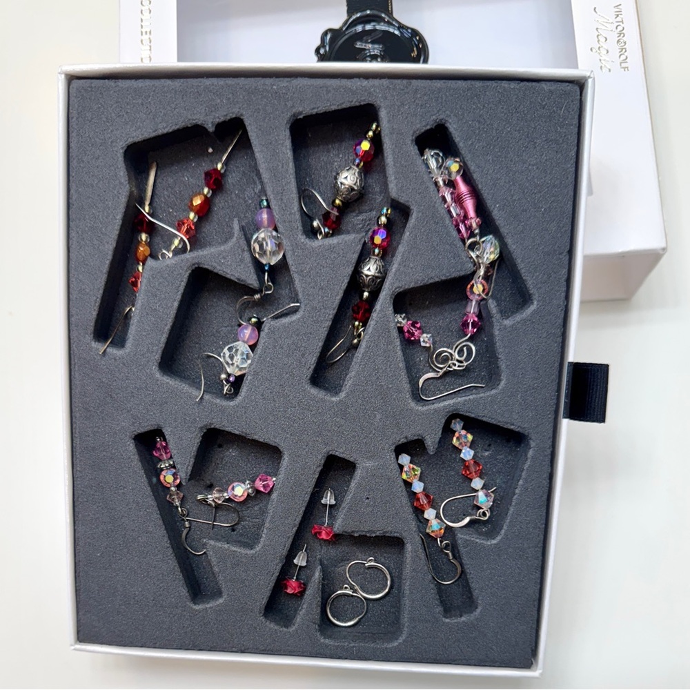 Earring Bundle! Swarovski Crystal Bead Earring Collection with Viktor & Rolf Box - Picture 10 of 12